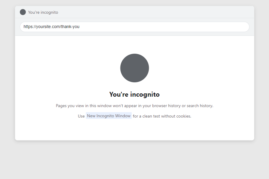 Chrome incognito window with New Incognito Window highlighted